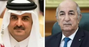 الشيخ تميم بن حمد آل ثاني أمير دولة قطر يهاتف الرئيس تبون