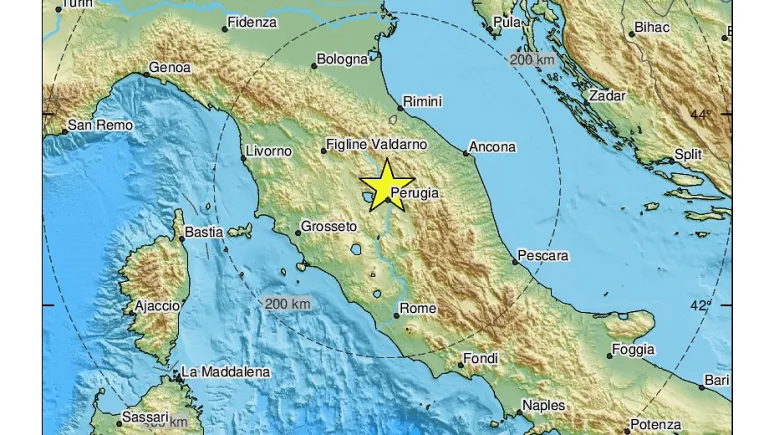 عاجل زلزال بقوة 4.8 درجات يضرب وسط إيطاليا