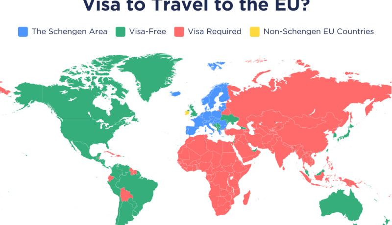 الدول التي يحتاج مواطنوها إلى تأشيرة شنغن للسفر إلى أوروبا