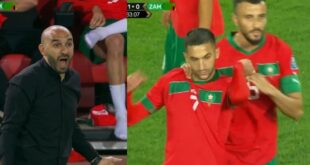 بالفيديو: تصرف حكيم زياش قد يؤدي لاستبعاده من معسكر المنتخب المغربي